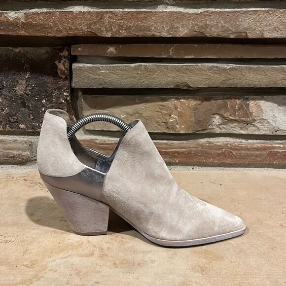 Sigerson Morrison Cathy Suede Point Toe Heeled Bootie - Picture 5 of 9